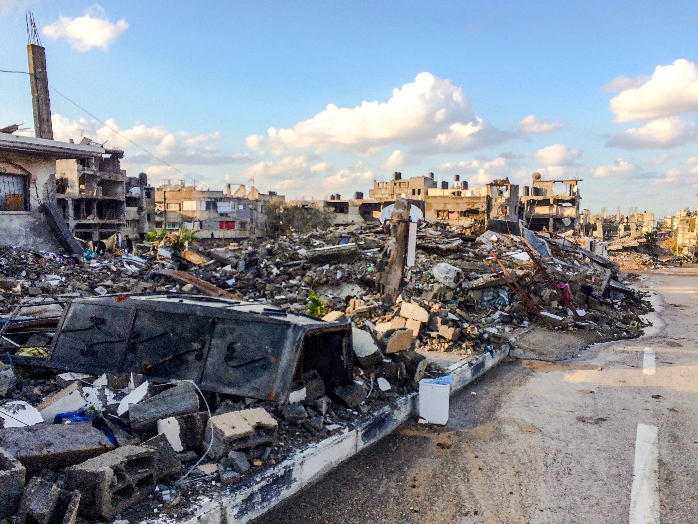 Zerstörung in Gaza, wo einst Häuser waren