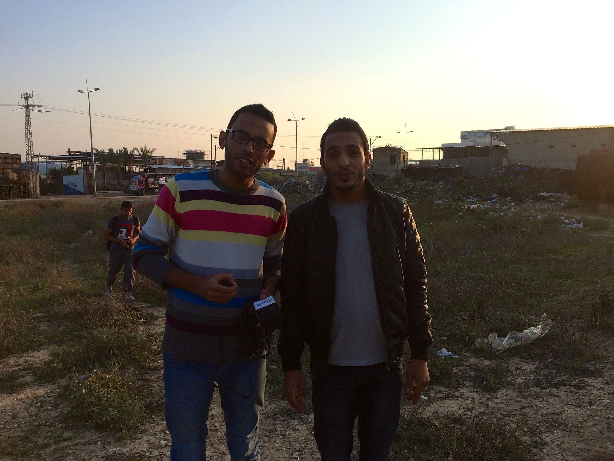 Journalist Ahmad Baluscha (links) und Fotograf Ezz al Zanoon