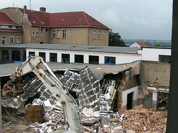 Der ehemalige Sitz der Firma Polytechnik in Frankenberg. Eine Ruine.