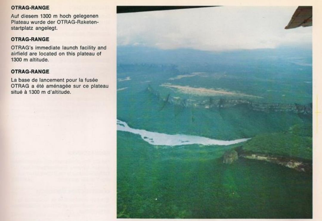 Das Felsplateau im Kongo, das der Otrag als Startplatz dient (Ausschnitt aus dem Anlegerprospekt)