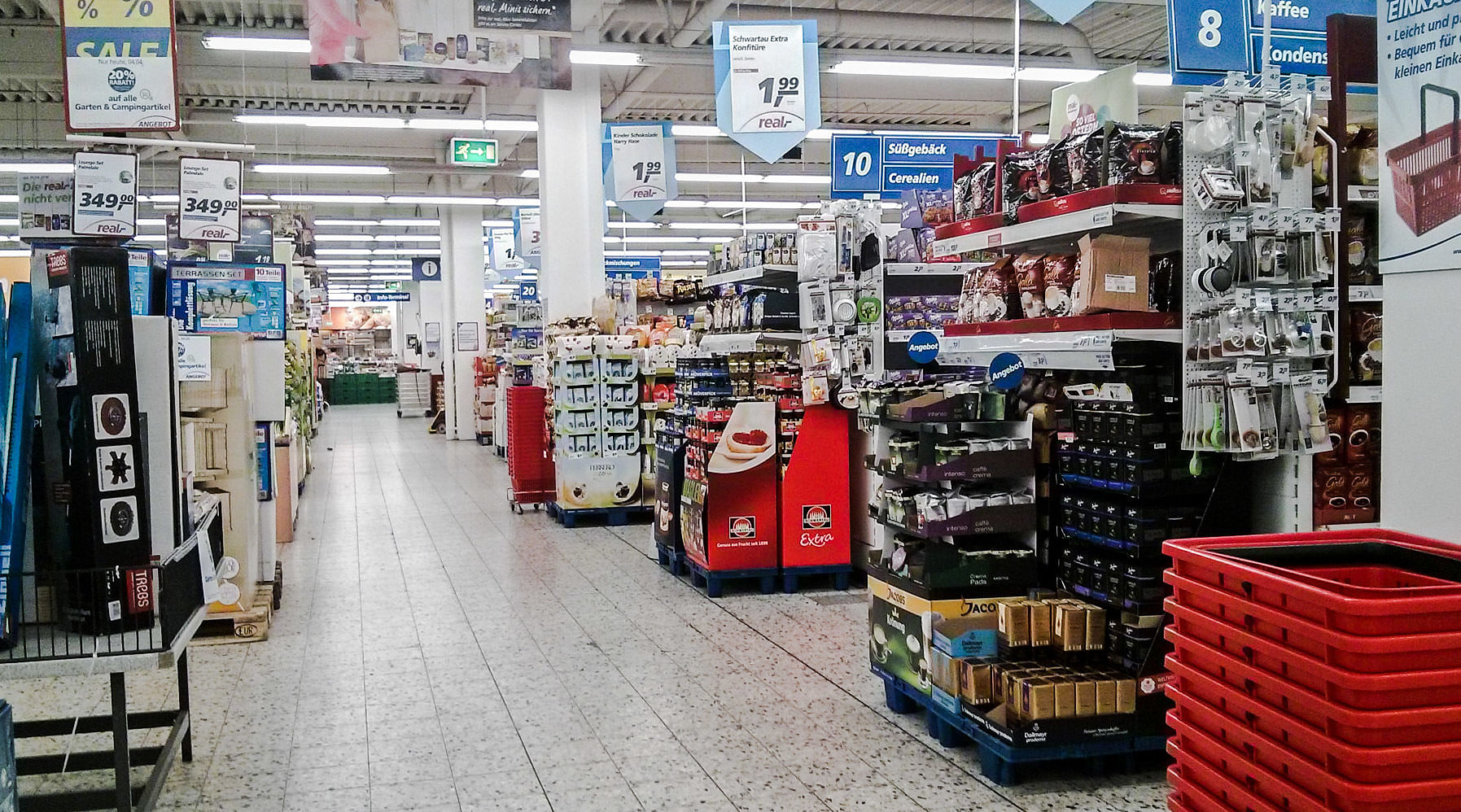 Gemütlich geht anders: Alter Real-Markt bei Darmstadt