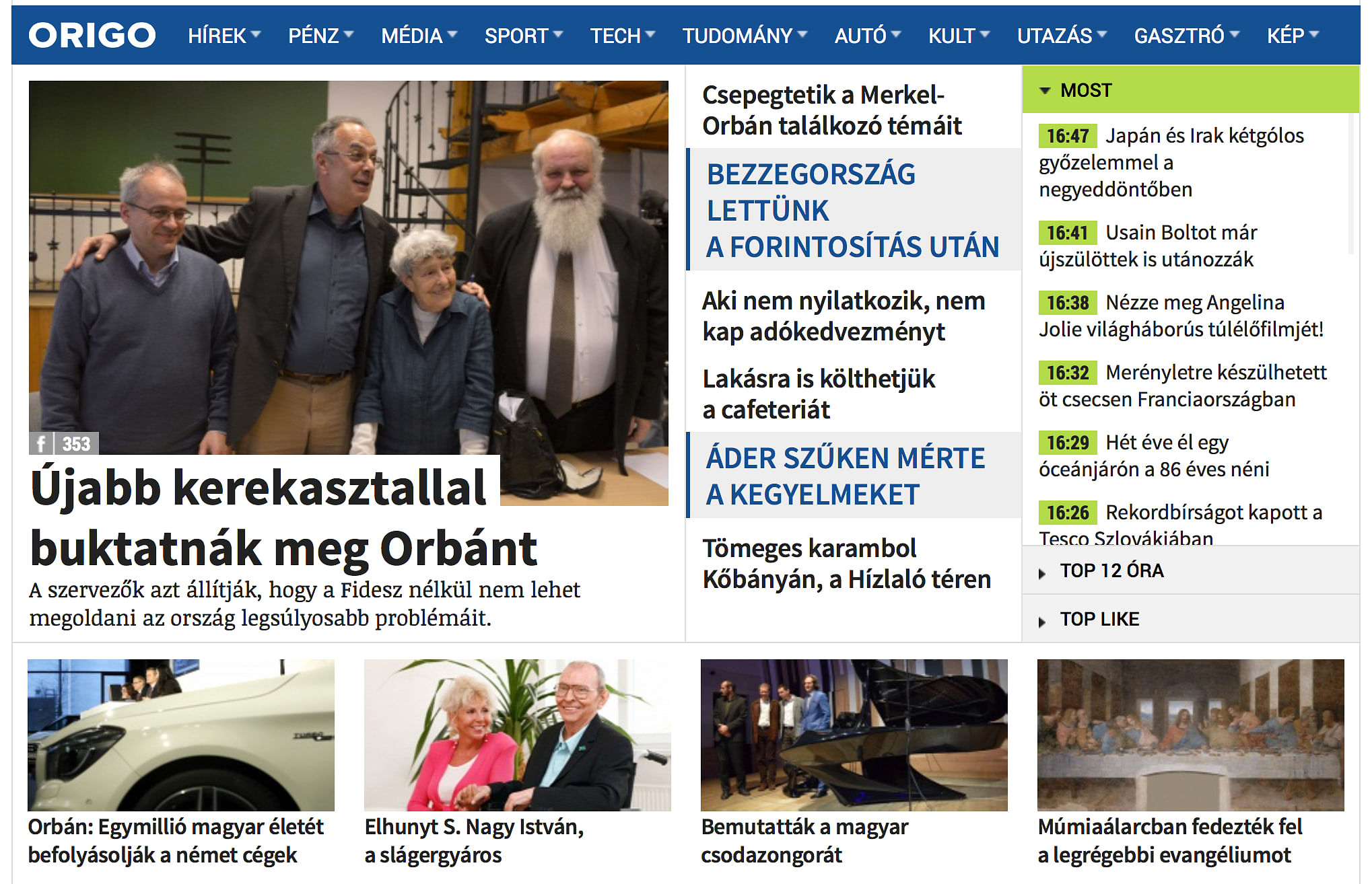Zweitgrößtes unabhängiges Nachrichtenportal in Ungarn: Origo