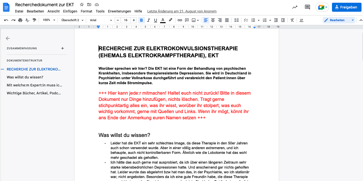 Wir sehen einen Screenshot des offenen Recherchedokuments.