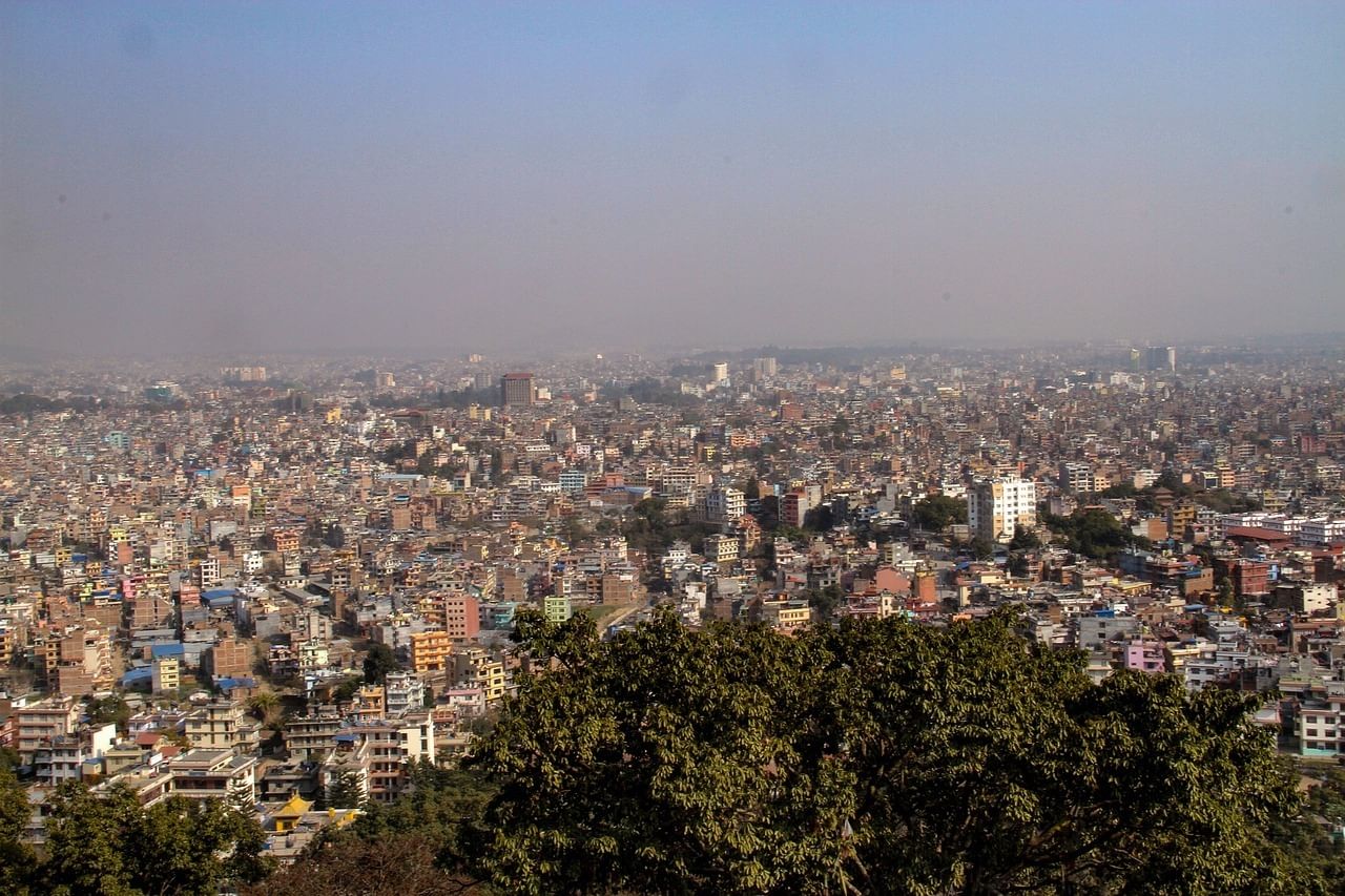 Ein Panorama von Kathmandu.