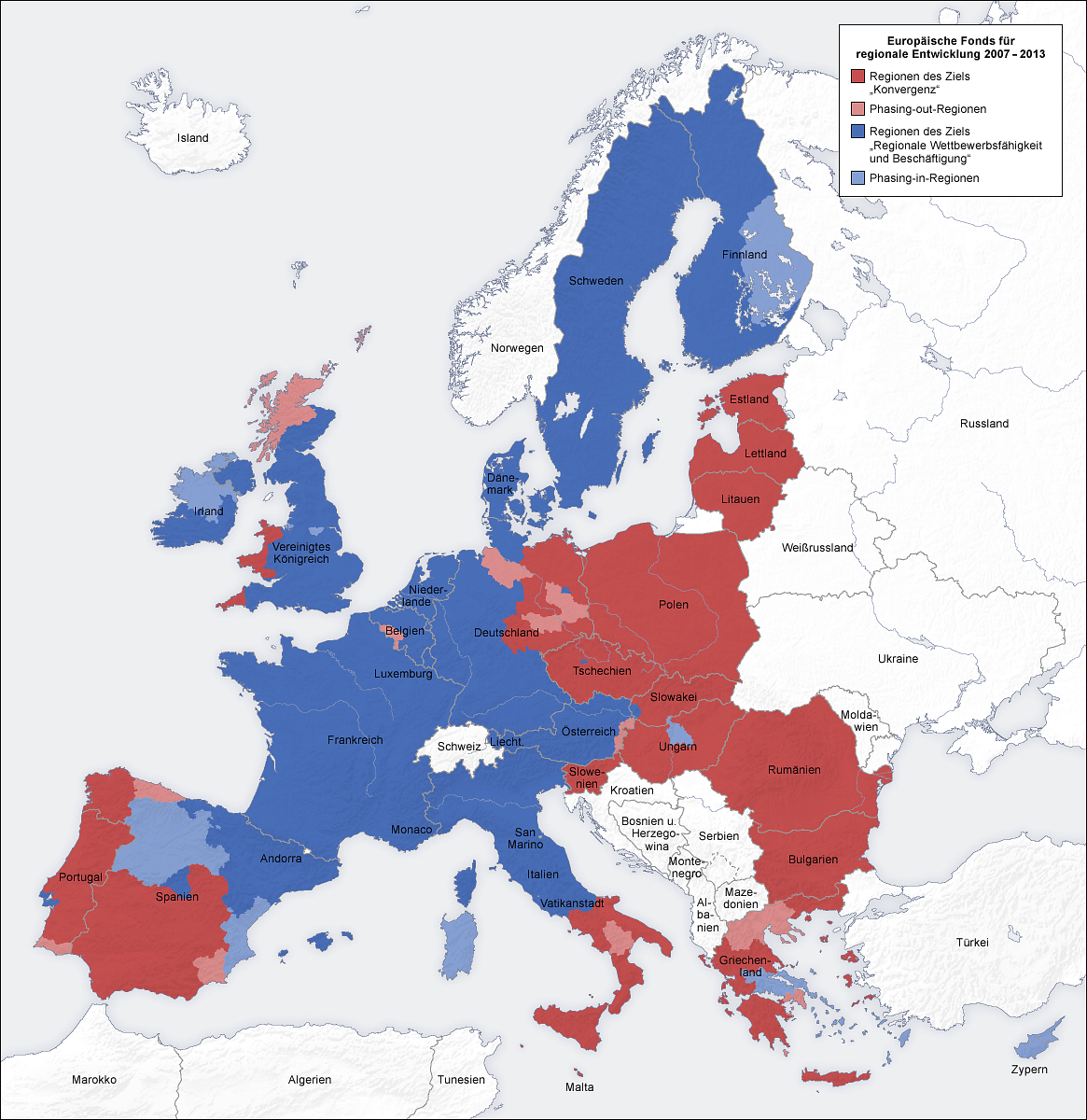 Europäische Fonds für regionale Entwicklung 2007-2013