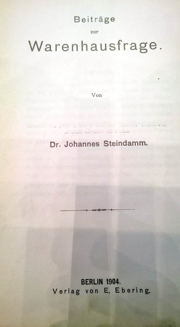 Steindamms "Beiträge zur Warenhausfrage" von 1904