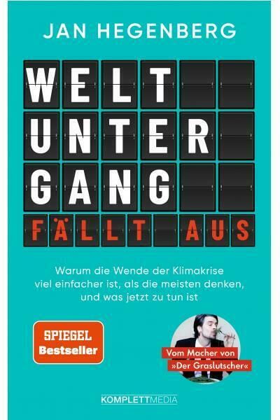 Hier ist das Cover des Buches „Weltuntergang fällt aus“ zu sehen
