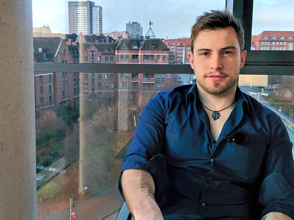 Johannes Clair beim Interview in Hamburg am 7. Januar 2015