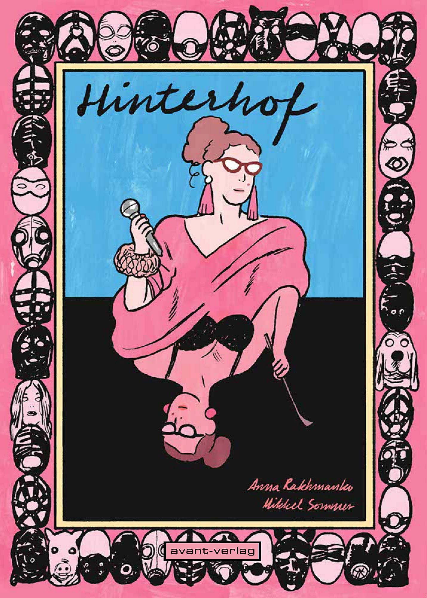 Cover des Buches Hinterhof, leichtbekleidete Frau mit Sonnenbrill