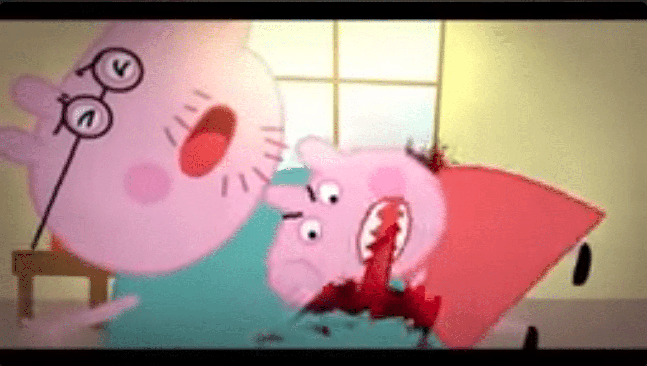 Peppa Wutz isst ihren Vater.