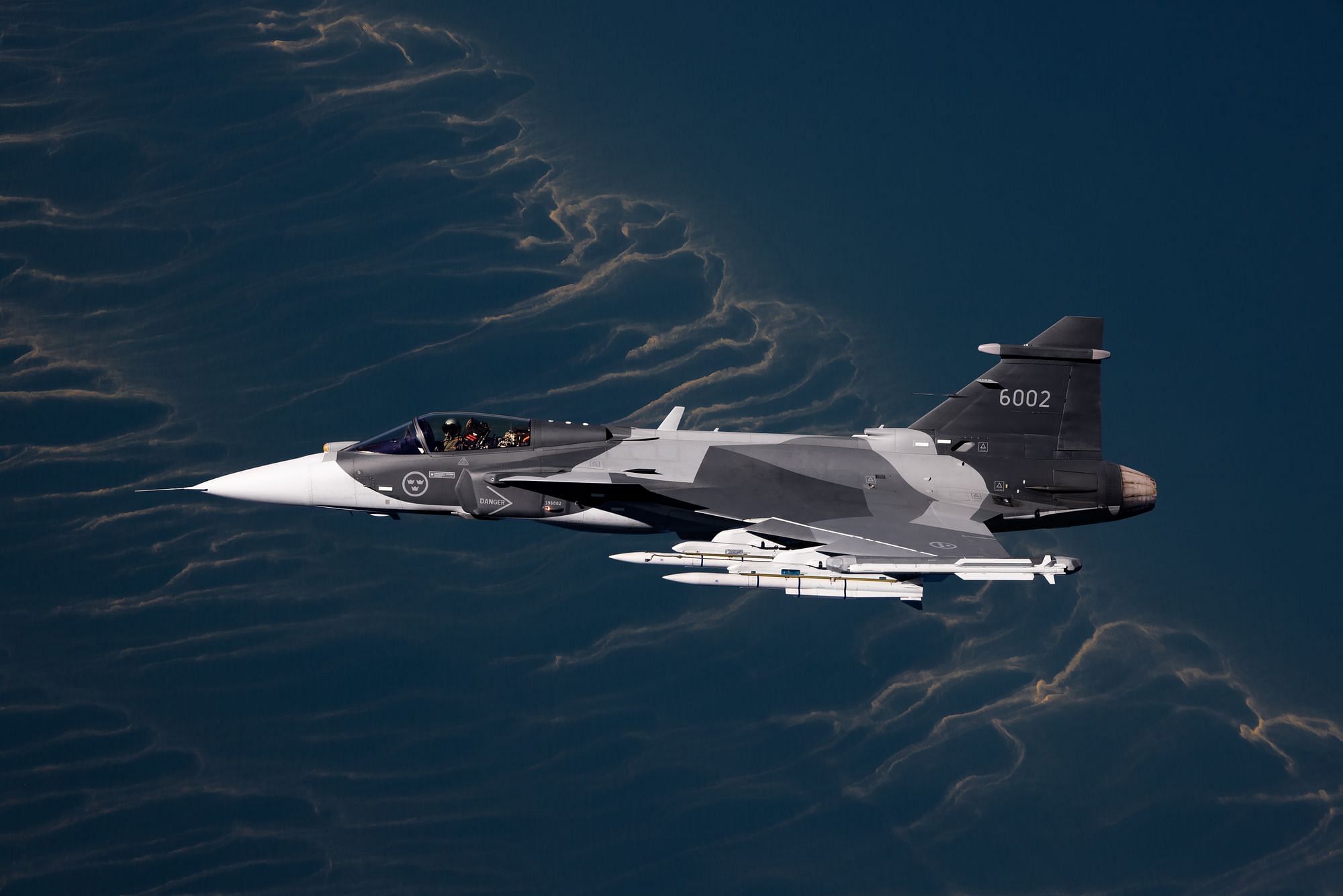 Bild eines schwedischen Kampfjets
