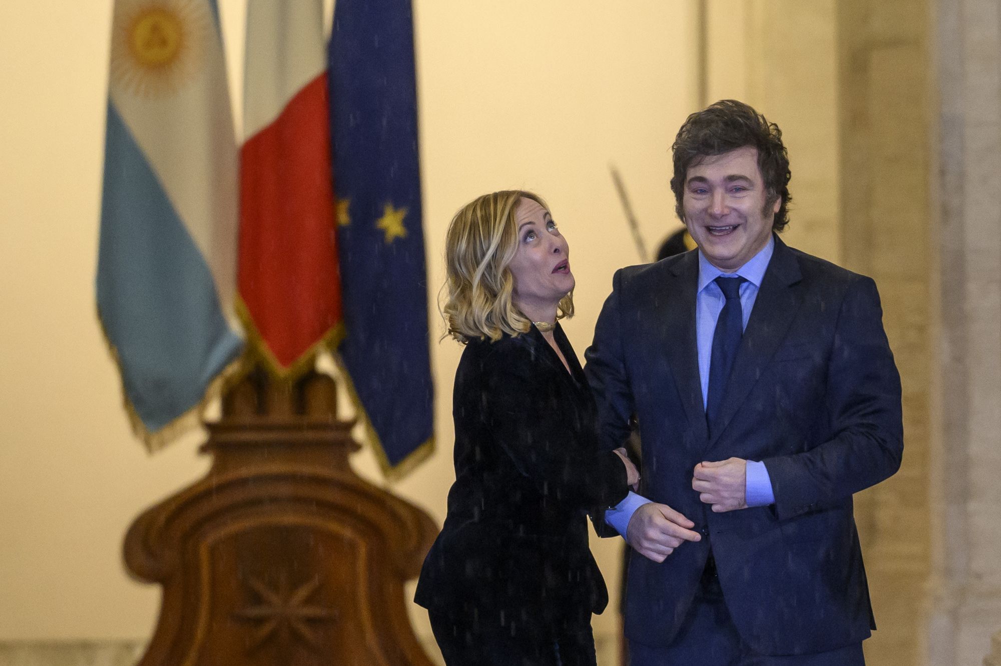 Giorgia Meloni und Javier Milei im Dezember in Rom.
