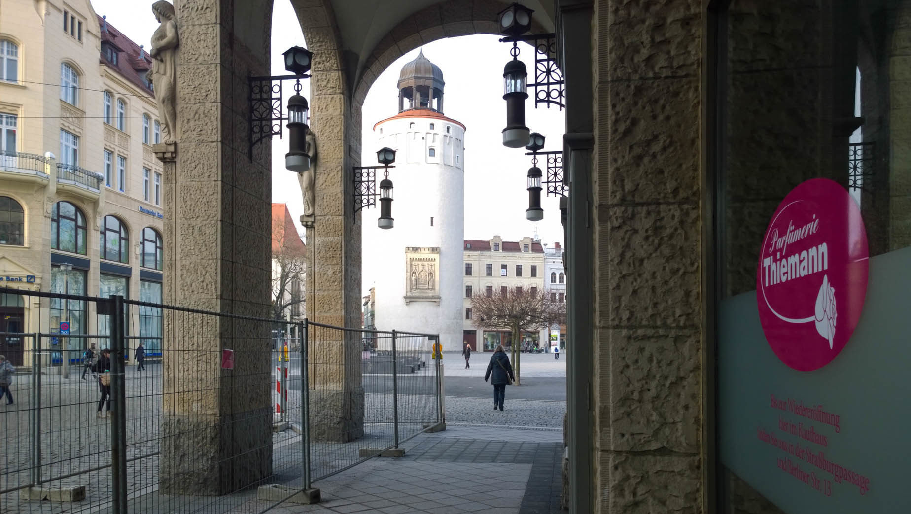Blick vom Kaufhaus auf den Görlitzer Frauenturm