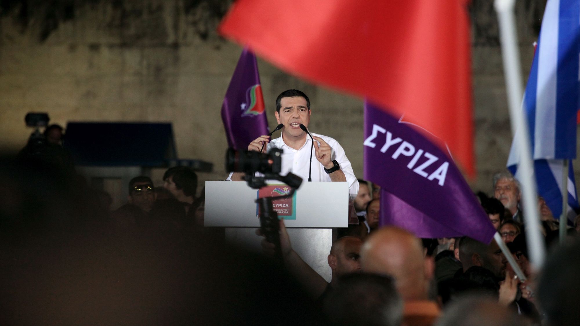 Rede des Premierministers und Präsidenten von Syriza Alexis Tsipras vor dem griechischen Parlament in Athen.